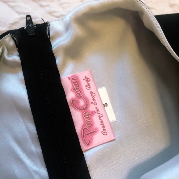 Pinup Girl Clothing Black White Amanda Swing Dress - Picture 3 of 6